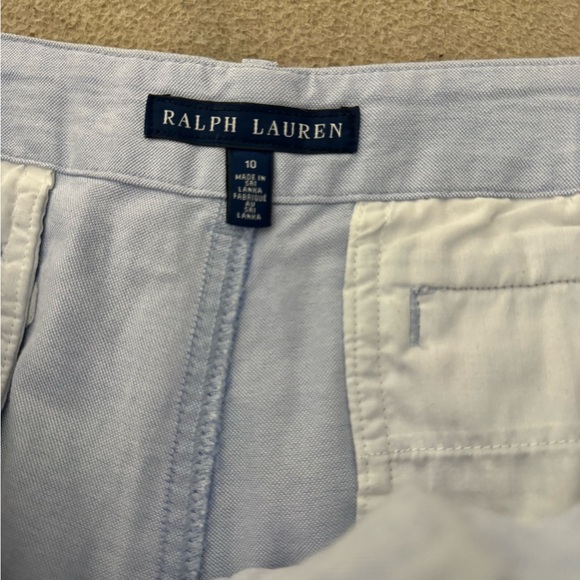 Polo Ralph Lauren Cotton Oxford Chino Short Shorts Preppy Women's Light Blue 10 - Picture 3 of 12